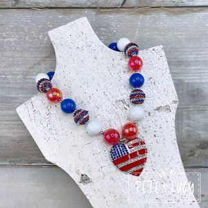 Patriotic Chunky "Bubblegum" Necklace